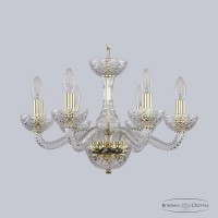 Люстра подвесная хрустальная Bohemia Crystal 1311/6/165 G Cl/Clear/M-1F