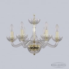 Люстра подвесная хрустальная Bohemia Crystal 1311/6/165 G Cl/Clear/M-1F