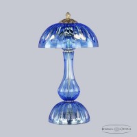 Настольная лампа хрустальная Bohemia Crystal 1371L/3/25 G Aquamarine/M-1H