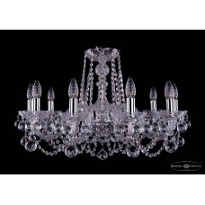 Подвесная люстра хрустальная Bohemia Crystal 1402/10/240/Ni/Balls