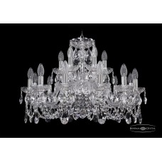 Подвесная люстра Bohemia Crystal Nikel 1402/12+6/240/Ni