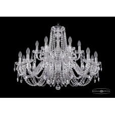 Подвесная люстра Bohemia Crystal Nikel 1402/12+6/300/2d/Ni