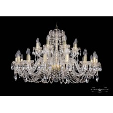 Подвесная люстра Bohemia Crystal Gold 1402/16+8/360/G