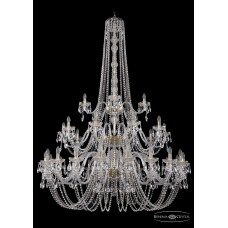 Подвесная люстра Bohemia Crystal Gold 1402/20+10+5/530/h-206/3d/G