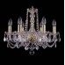 Подвесная люстра хрустальная Bohemia Crystal 1402/6/160/G/Leafs Подвесная люстра хрустальная Bohemia Crystal 1402/6/160/G/Leafs