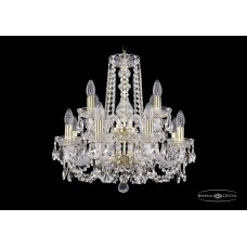 Подвесная люстра Bohemia Crystal Gold 1402/8+4/160/2d/G