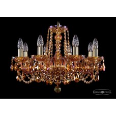 Подвесная люстра Bohemia Crystal Gold 1402/8/195/G/M711