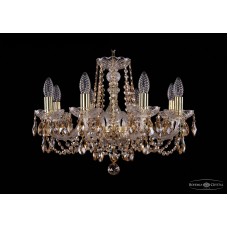 Подвесная люстра Bohemia Crystal Gold 1402/8/195/G/R721