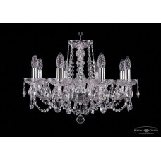 Подвесная люстра хрустальная Bohemia Crystal 1402/8/195/Ni