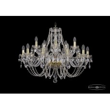 Подвесная люстра Bohemia Crystal Gold 1406/10+5/300/G