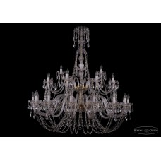 Подвесная люстра Bohemia Crystal Gold 1406/16+8+4/530/XL-180/2d/G