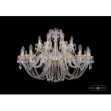 Подвесная люстра Bohemia Crystal Gold 1406/16+8/360/G