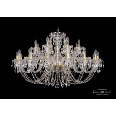 Подвесная люстра Bohemia Crystal Gold 1406/16+8/400/G
