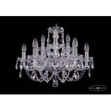 Подвесная люстра хрустальная Bohemia Crystal 1406/6+3/195/Ni