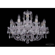 Подвесная люстра хрустальная Bohemia Crystal 1406/8+4/195/Ni