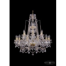 Подвесная люстра хрустальная Bohemia Crystal 1411/12+6/300/G