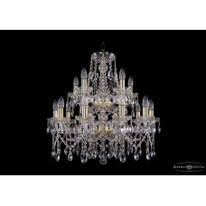Люстра подвесная хрустальная Bohemia Crystal 1413/10+5/220-60/G