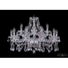 Подвесная люстра хрустальная Bohemia Crystal 1413/10+5/300/Ni