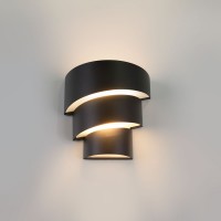 Уличный настенный светильник Elektrostandard 1535 TECHNO LED HELIX черный a039955