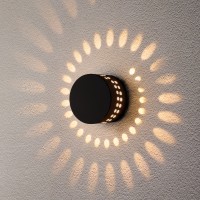 Уличный настенный светодиодный светильник Elektrostandard 1585 TECHNO LED ARKADA черный a039997