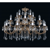 Люстра подвесная хрустальная Bohemia Crystal 1702/10+5+5/335-64/A/GB