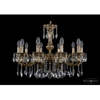 Подвесная люстра хрустальная Bohemia Crystal 1702/10/250/A/GB