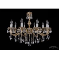 Подвесная люстра хрустальная Bohemia Crystal 1702/10/250/B/GW