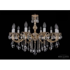 Подвесная люстра хрустальная Bohemia Crystal 1702/10/250/B/GW
