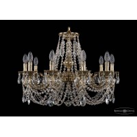 Подвесная люстра хрустальная Bohemia Crystal 1702/10/250/C/GB