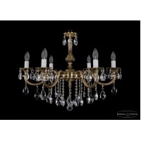 Подвесная люстра хрустальная Bohemia Crystal 1702/6/250/B/GB