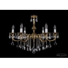 Подвесная люстра хрустальная Bohemia Crystal 1702/6/250/B/GB