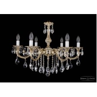 Подвесная люстра хрустальная Bohemia Crystal 1702/6/250/B/GW