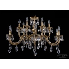 Подвесная люстра хрустальная Bohemia Crystal 1702/7+7/300+150/A/GB