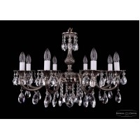 Подвесная люстра хрустальная Bohemia Crystal 1702/8/250/A/NB