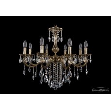 Люстра подвесная Bohemia Crystal 1702/8/250/B/GB
