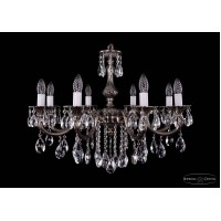 Подвесная люстра хрустальная Bohemia Crystal 1702/8/250/B/NB