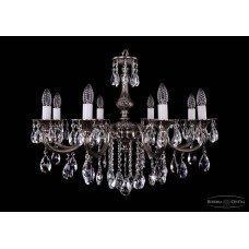 Подвесная люстра хрустальная Bohemia Crystal 1702/8/250/B/NB