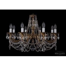 Подвесная люстра хрустальная Bohemia Crystal 1702/8/250/C/FP
