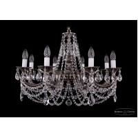 Подвесная люстра хрустальная Bohemia Crystal 1702/8/250/C/NB