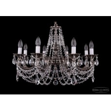 Подвесная люстра хрустальная Bohemia Crystal 1702/8/250/C/NB