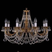 Люстра подвесная хрустальная Bohemia Crystal 1702/8/C/G/Balls