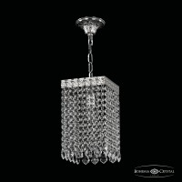 Светильник подвесной хрустальный Bohemia Crystal 19202/15IV Ni Leafs Светильник подвесной хрустальный Bohemia Crystal 19202/15IV Ni Leafs