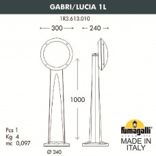 Столб уличный Fumagalli GABRI/LUCIA 1L 1R3.613.010.WYE27