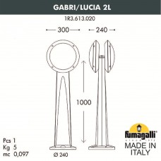 Столб уличный Fumagalli GABRI/LUCIA 2L 1R3.613.020.WYE27