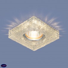 Встраиваемый потолочный светильник с LED подсветкой Elektrostandard 2214 MR16 CL прозрачный a040430