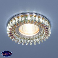 Встраиваемый светильник с LED подсветкой Elektrostandard 2216 MR16 MLT/CH мульти/хром a041043
