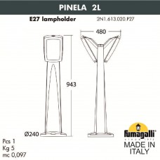 Столб уличный Fumagalli PINELA 2L 2N1.613.020.WXC2L