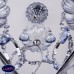 Люстра подвесная хрустальная Eurosvet Darfina 3015/5 хром / лазурный хрусталь