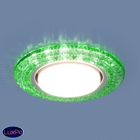 Точечный встраиваемый светильник со светодиодами Elektrostandard 3030 GX53 GR зеленый a035181