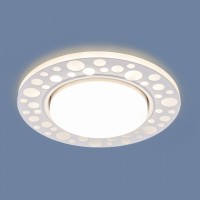 Встраиваемый светильник с LED подсветкой Elektrostandard 3032 GX53 WH белый a045486